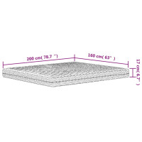 Produktbild för Skummadrass vit 160x200 cm hårdhet H2 H3