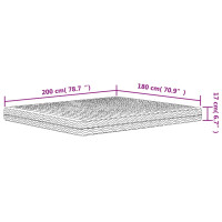 Produktbild för Skummadrass vit 180x200 cm hårdhet H2 H3