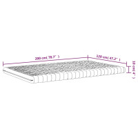 Produktbild för Skummadrass vit 120x200 cm 7-zoner hårdhet 20 ILD