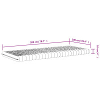 Produktbild för Skummadrass vit 100x200 cm 7-zoner hårdhet 20 ILD