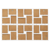 Produktbild för Fotoram för 24x(10x15 cm) bilder vit MDF