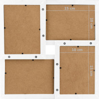 Produktbild för Fotoram för 24x(10x15 cm) bilder vit MDF