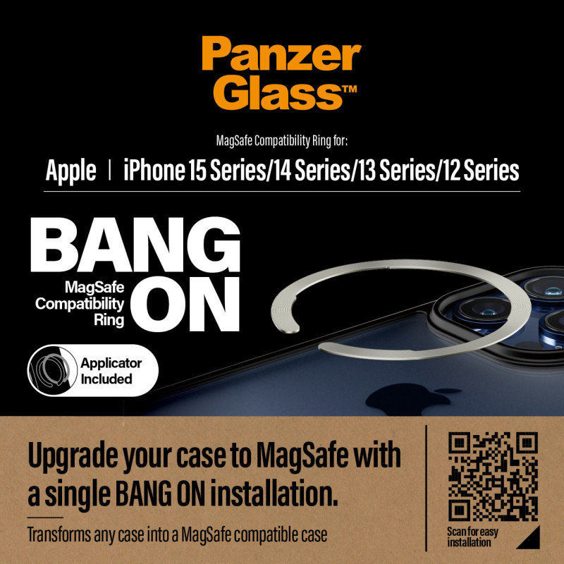Produktbild för PanzerGlass MagSafe compatibility ring for iP12 13 14 and 2023 mobiltelefonfodral Omslag Transparent