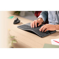 Produktbild för Logitech Ergo K860 tangentbord Trådlös RF + Bluetooth QWERTY Nordic grafit