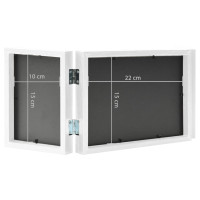 Miniatyr av produktbild för Tredelad fotoram vit 22x15 cm+2x(10x15 cm)