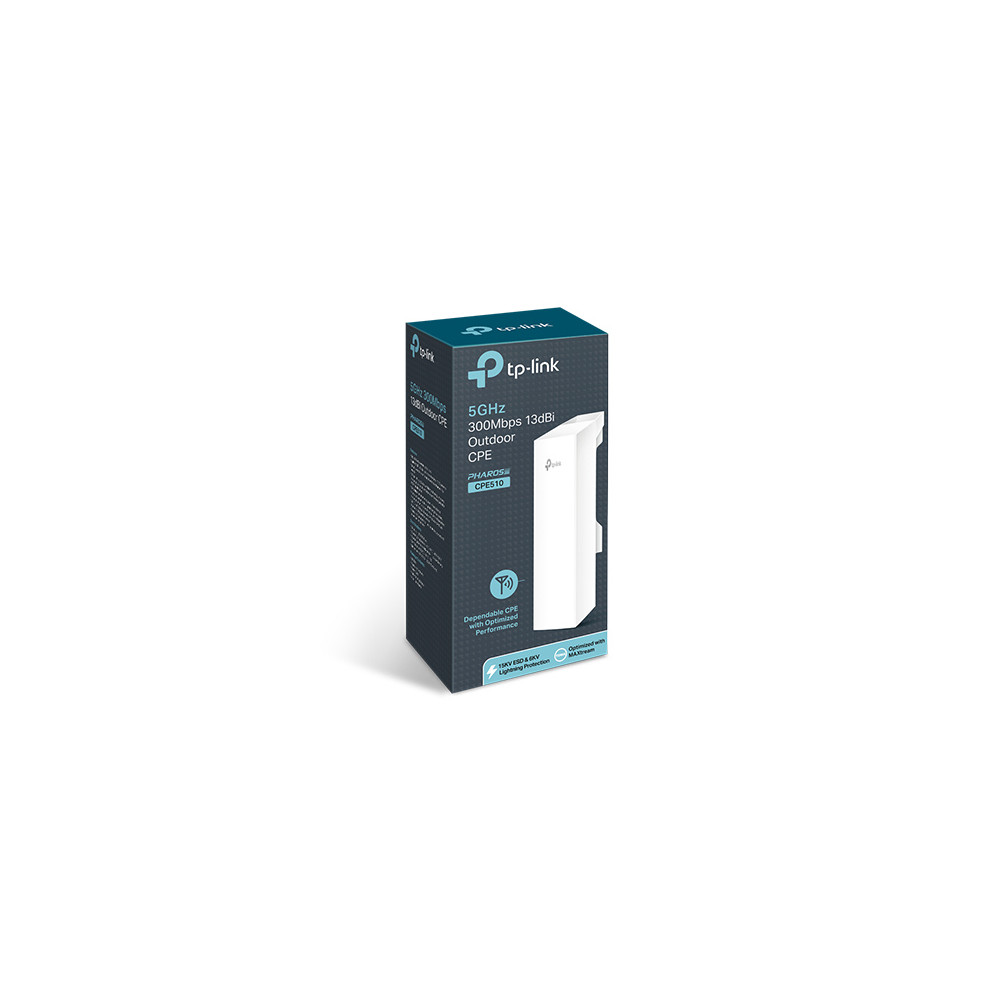 Produktbild för TP-Link CPE510 access-punkter för trådlösa nätverk 300 Mbit/s Vit Strömförsörjning via Ethernet (PoE) stöd