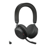 Produktbild för Jabra Evolve2 75 Headset Trådlös Huvudband Kontor/callcenter Bluetooth Svart