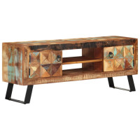Produktbild för Tv-bänk 112x30x45 cm massivt återvunnet trä