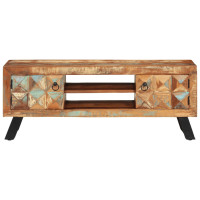 Produktbild för Tv-bänk 112x30x45 cm massivt återvunnet trä