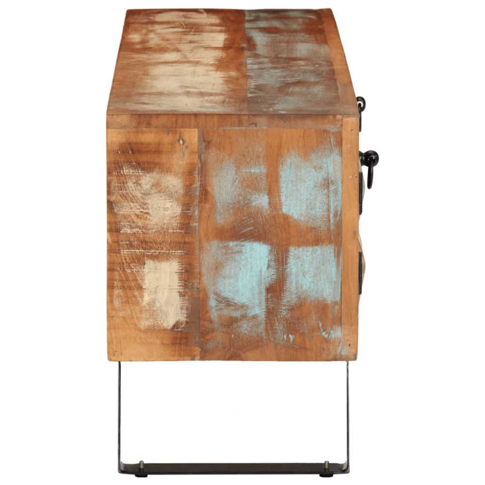 Produktbild för Tv-bänk 112x30x45 cm massivt återvunnet trä