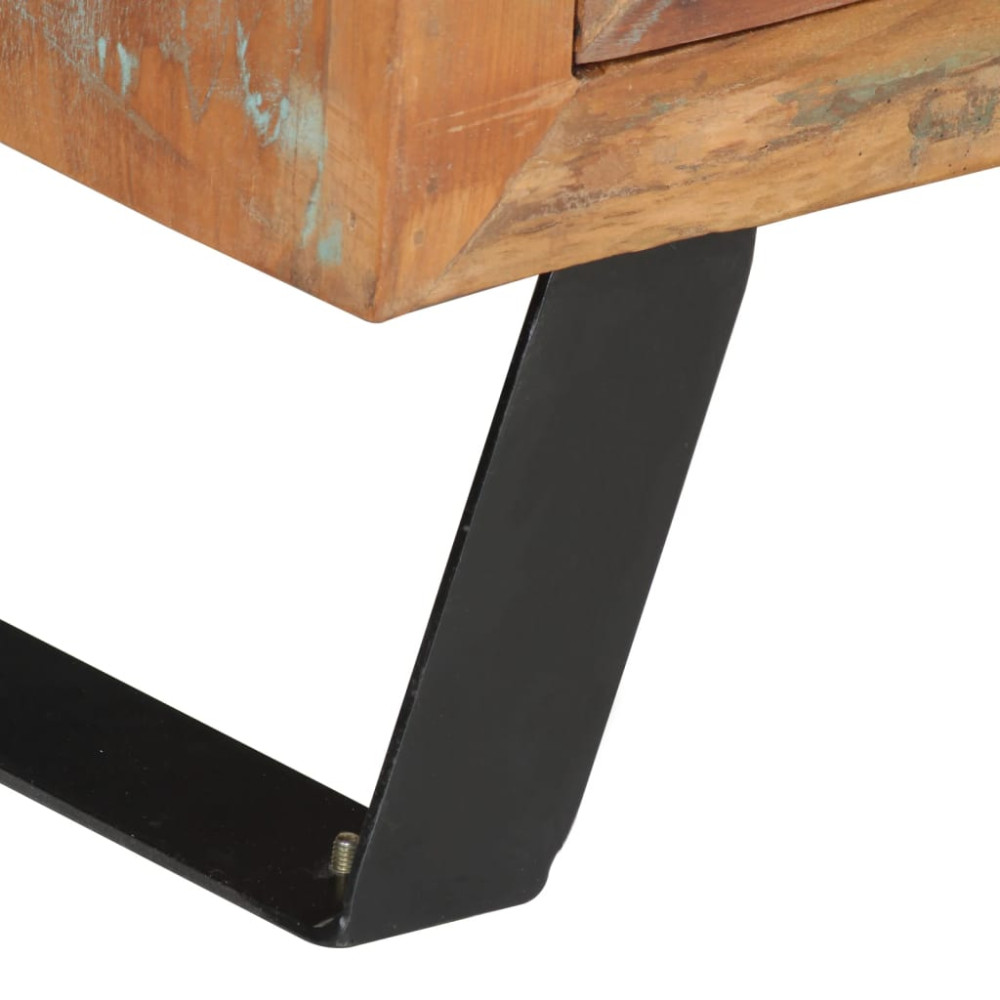 Produktbild för Tv-bänk 112x30x45 cm massivt återvunnet trä
