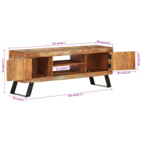 Produktbild för Tv-bänk 112x30x45 cm massivt återvunnet trä