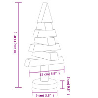 Produktbild för Julgran i trä 2 st 30 cm massiv furu