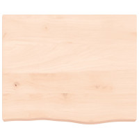 Produktbild för Bänkskiva för badrum 60x50x(2-6) cm obehandlat massivt trä