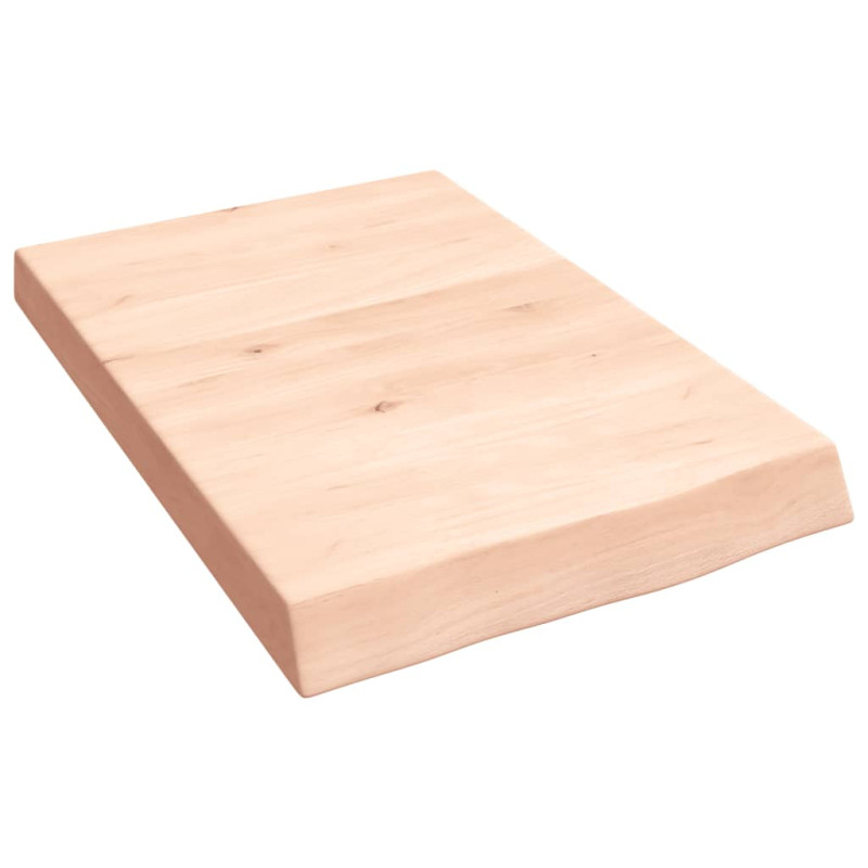 Produktbild för Bänkskiva för badrum 40x60x(2-6) cm obehandlat massivt trä