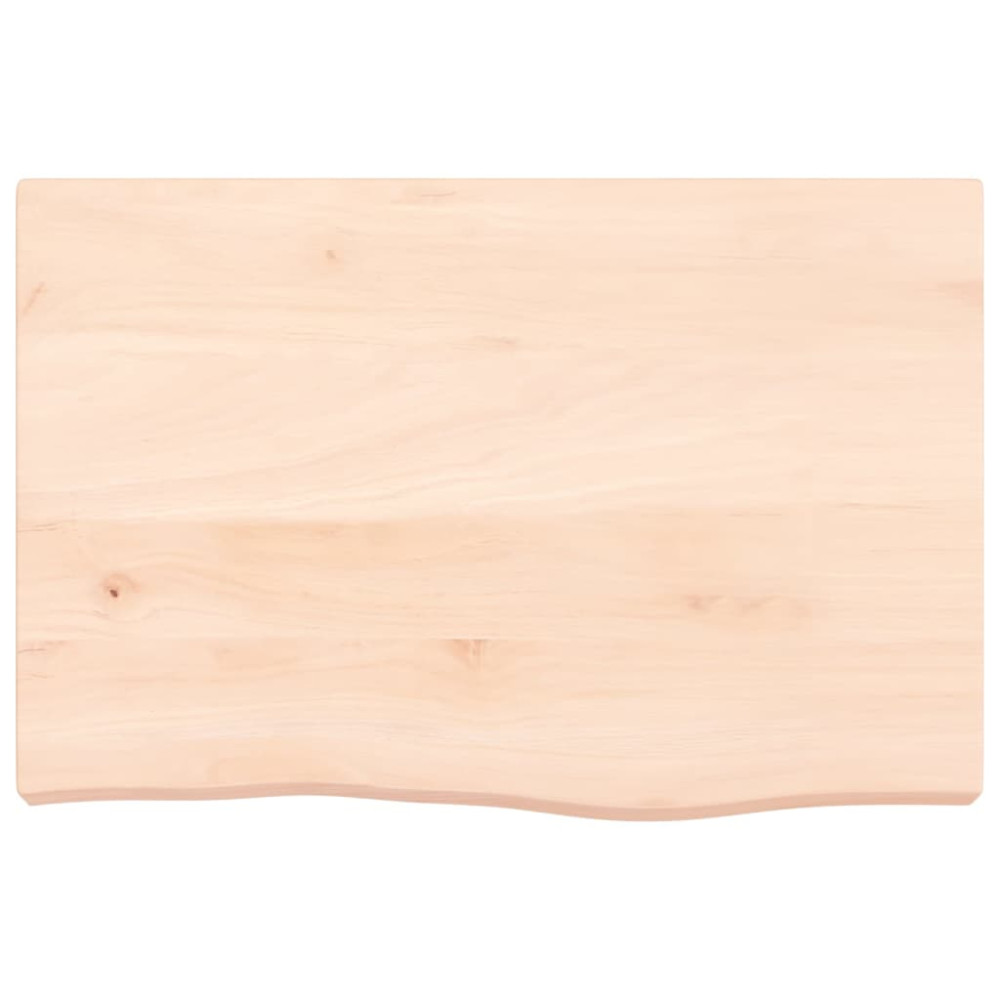 Produktbild för Bänkskiva för badrum 60x40x(2-6) cm obehandlat massivt trä