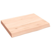 Produktbild för Bänkskiva för badrum 40x30x(2-4) cm obehandlat massivt trä