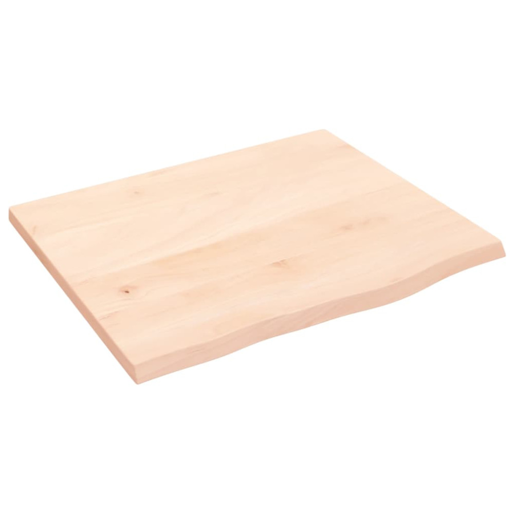 Produktbild för Bänkskiva för badrum 60x50x2 cm obehandlat massivt trä