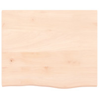 Produktbild för Bänkskiva för badrum 60x50x2 cm obehandlat massivt trä