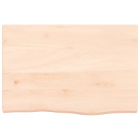Produktbild för Bänkskiva för badrum 60x40x(2-4) cm obehandlat massivt trä