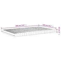 Produktbild för Skummadrass vit 140x190 cm 7-zoner hårdhet 20 ILD