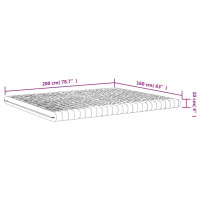 Produktbild för Skummadrass vit 160x200 cm 7-zoner hårdhet 20 ILD