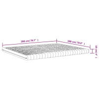 Produktbild för Skummadrass vit 180x200 cm 7-zoner hårdhet 20 ILD