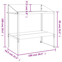 Produktbild för Växtställ antracit 100x54,5x100 cm galvaniserat stål