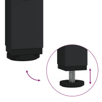 Produktbild för Konsolbord svart 100x30,5x75 cm konstruerat trä