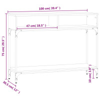 Produktbild för Avlastningsbord sonoma-ek 100x30,5x75 cm konstruerat trä