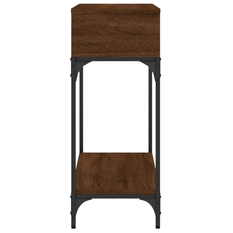 Produktbild för Avlastningsbord brun ek 100x30,5x75 cm konstruerat trä