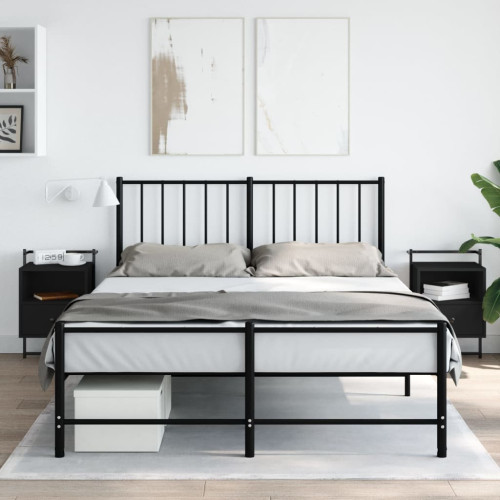 vidaXL Sängbord väggmonterat 2 st svart 40x30x61 cm konstruerat trä