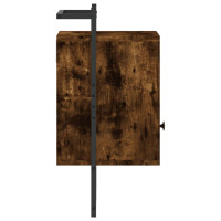 Produktbild för Sängbord väggmonterat 2 st rökig ek 40x30x61 cm konstruerat trä