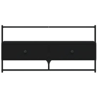 Miniatyr av produktbild för Väggmonterad tv-bänk svart 100,5x30x51 cm konstruerat trä