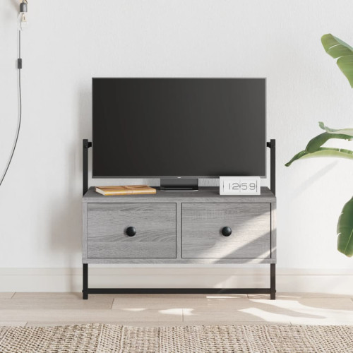 vidaXL Väggmonterad tv-bänk grå sonoma 60,5x30x51 cm konstruerat trä