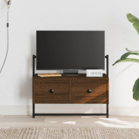 Produktbild för Väggmonterad tv-bänk brun ek 60,5x30x51 cm konstruerat trä
