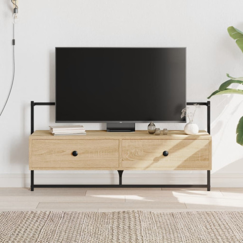 vidaXL Väggmonterad tv-bänk sonoma-ek 100,5x30x51 cm konstruerat trä
