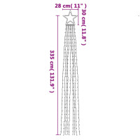 Produktbild för Julgransbelysning 320 LED kallvit 375 cm