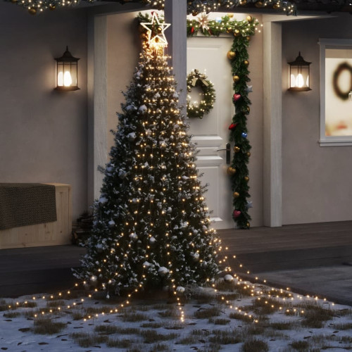 vidaXL Julgransbelysning 320 LED varmvit 375 cm