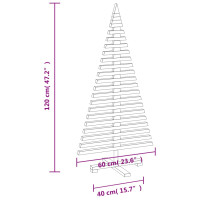 Produktbild för Julgran i trä 120 cm massiv furu