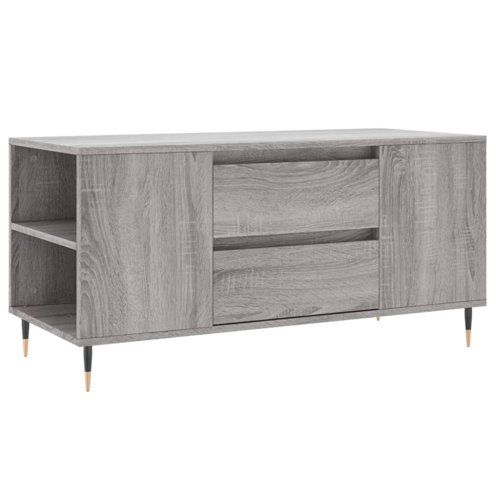 Produktbild för Soffbord grå sonoma 102x44,5x50 cm konstruerat trä