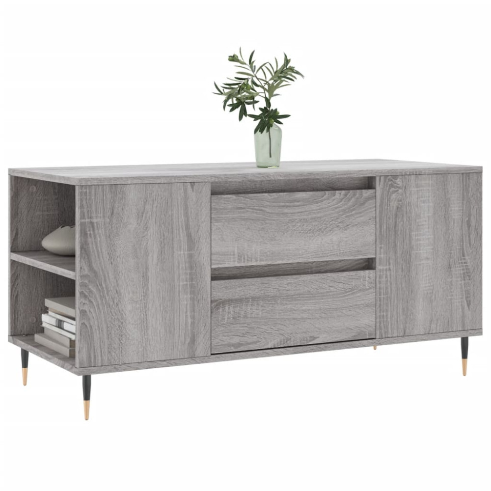 Produktbild för Soffbord grå sonoma 102x44,5x50 cm konstruerat trä