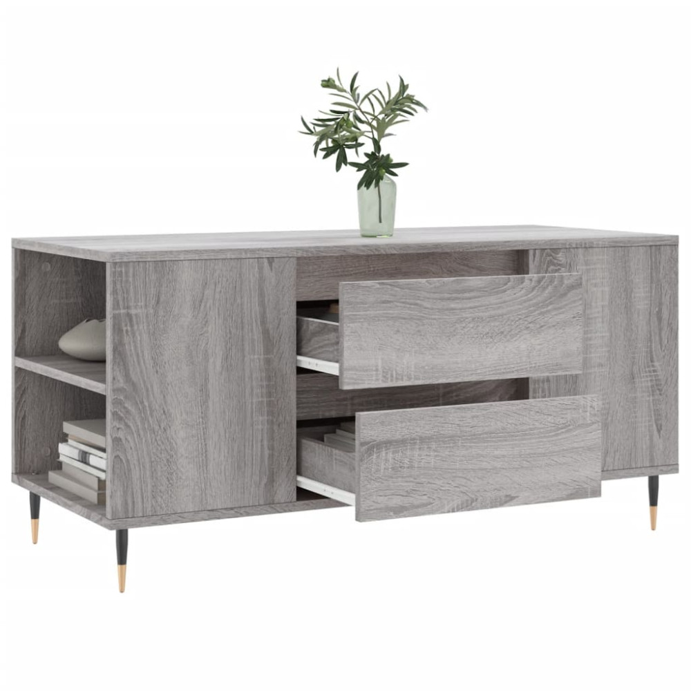 Produktbild för Soffbord grå sonoma 102x44,5x50 cm konstruerat trä