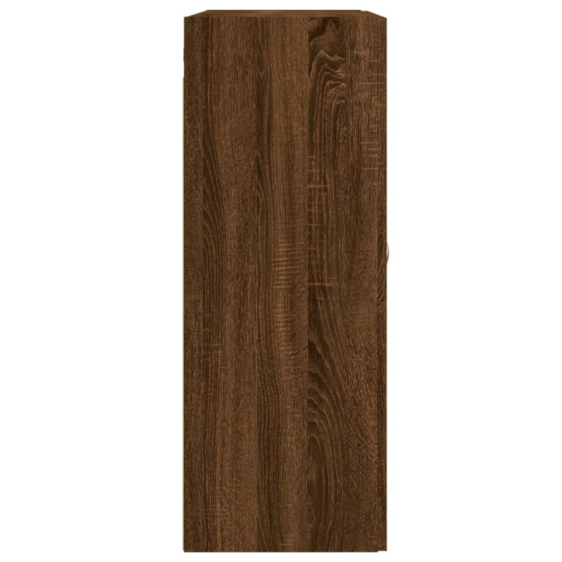 Produktbild för Väggskåp brun ek 69,5x34x90 cm konstruerat trä