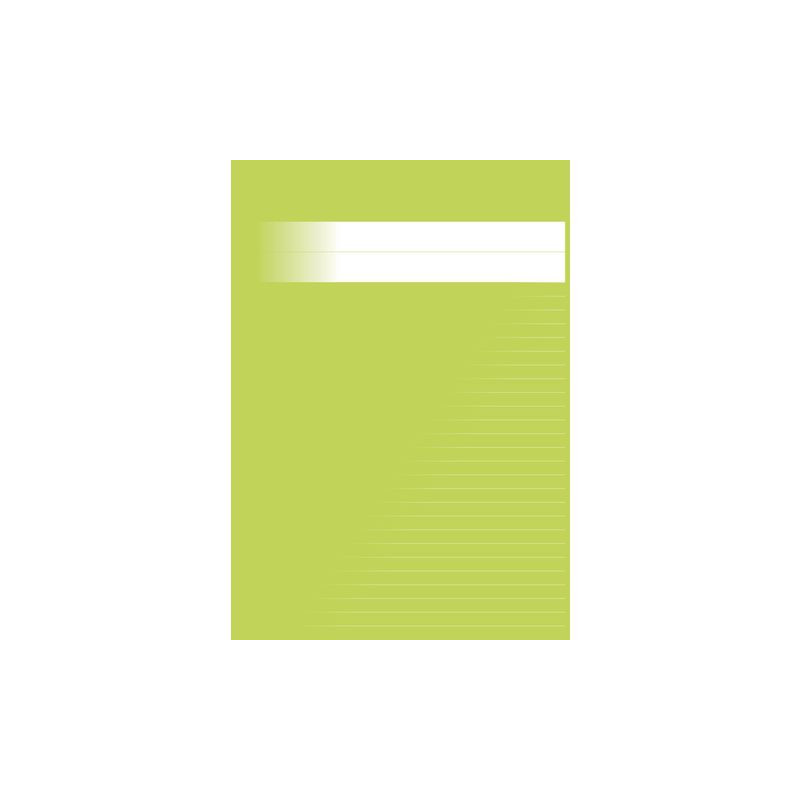 Produktbild för Skrivhäfte A4 linjerat 8,5mm ljusgrön