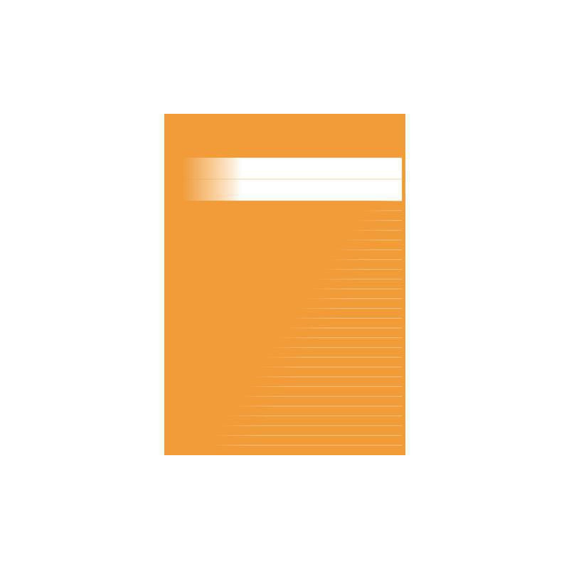 Produktbild för Skrivhäfte A4 linj. 8,5mm orange 120/fp
