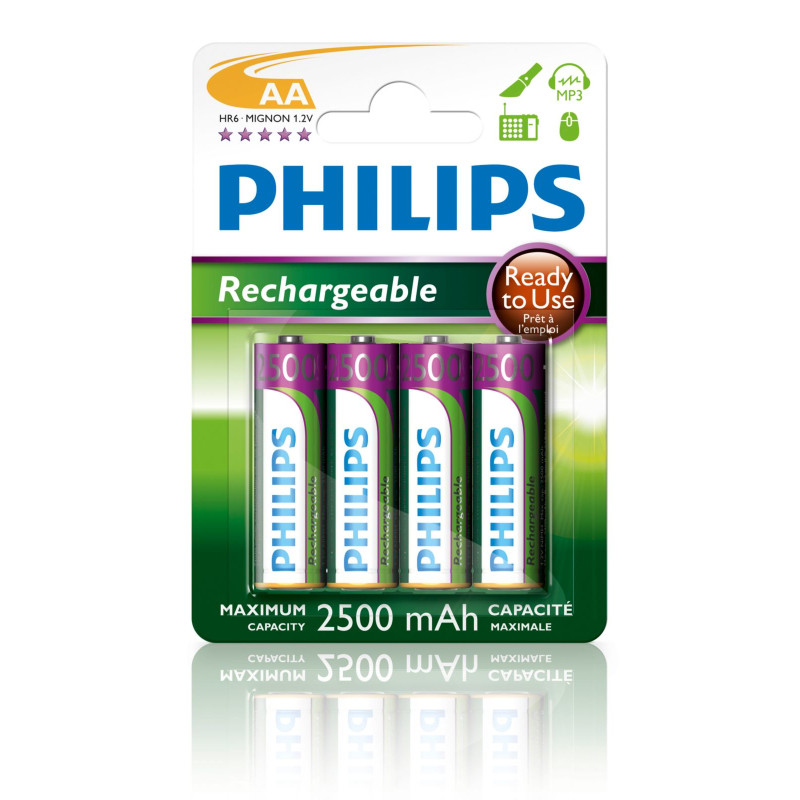 Produktbild för Philips Rechargeables Batteri R6B4RTU25/10