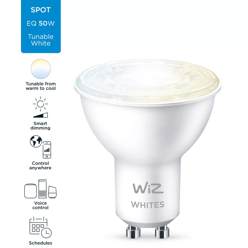 Produktbild för WiFi Smart LED GU10 50W 345lm Varm-kallvit