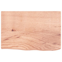 Produktbild för Bänkskiva badrum ljusbrun 60x40x(2-4) cm behandlat massivt trä
