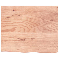 Produktbild för Bänkskiva badrum ljusbrun 60x50x2 cm behandlat massivt trä